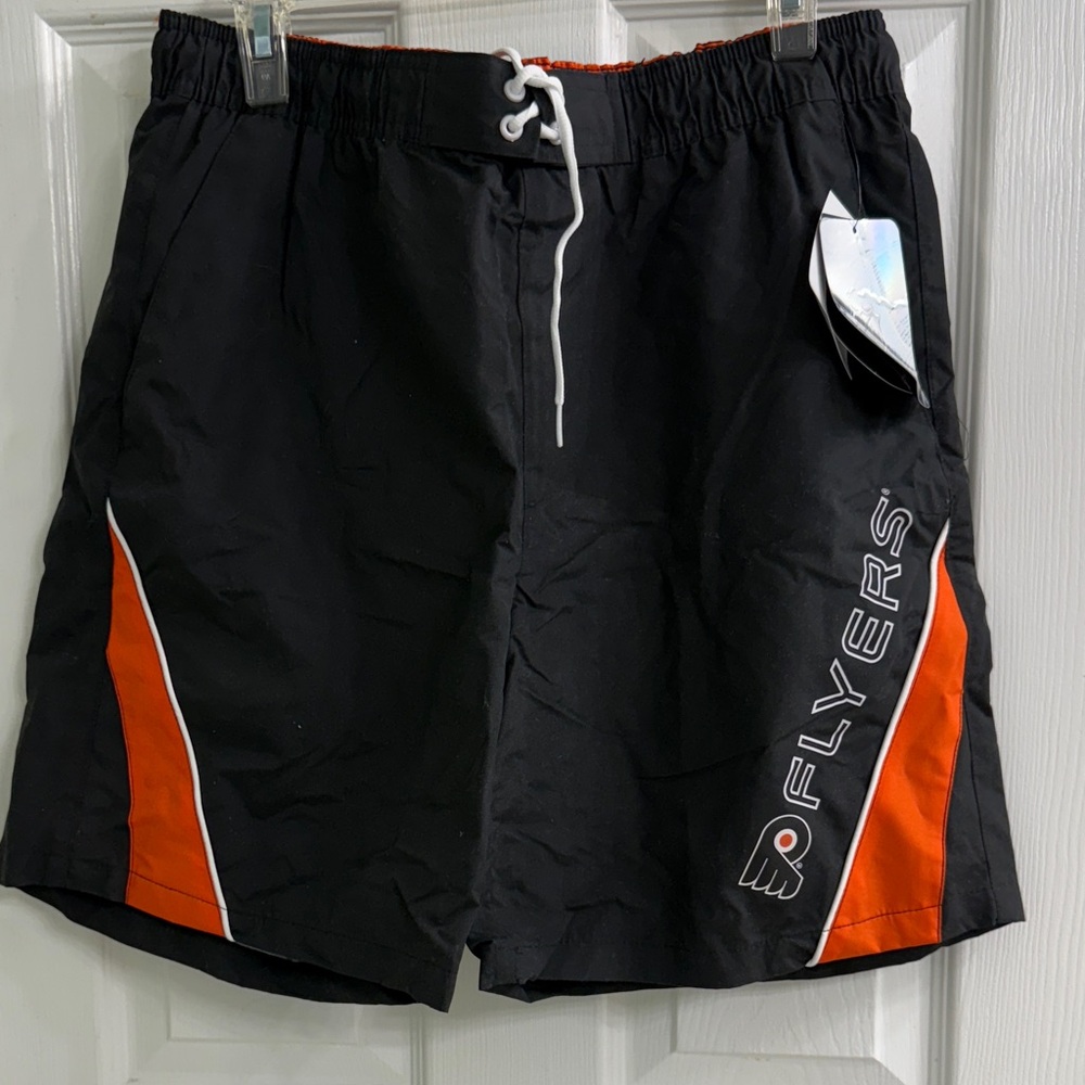 🏒NHL Flyers Black and Orange Swim Trunks